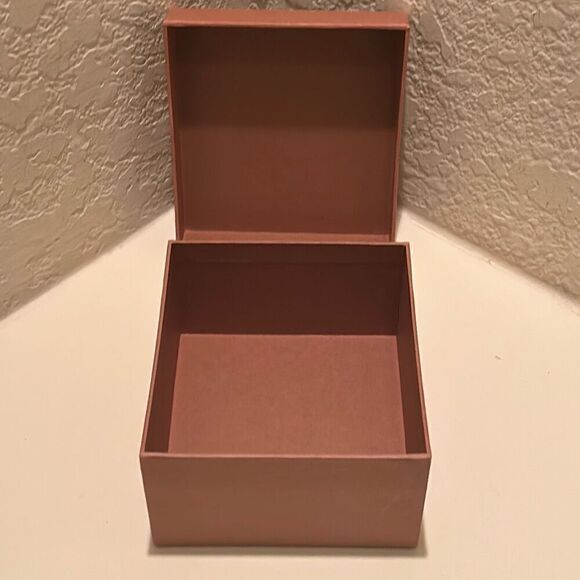 Louis Vuitton LV Square Gift Box Brown Textured Lift Lid Luxury Storage Display - Picture 9 of 13